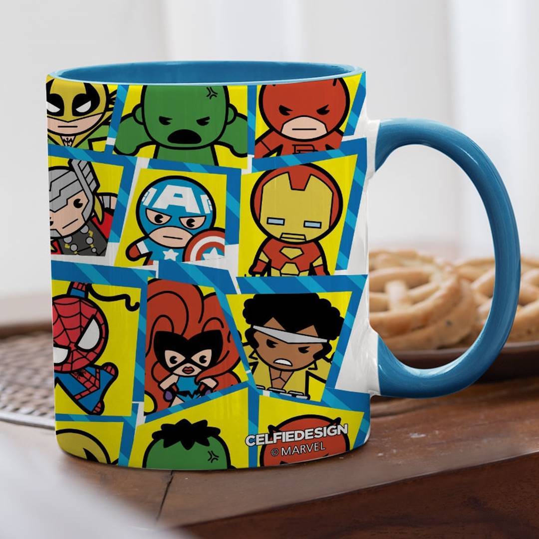 Marvel Heroes Kawaii - Coffee Mug -Celfie Design - India - www.superherotoystore.com