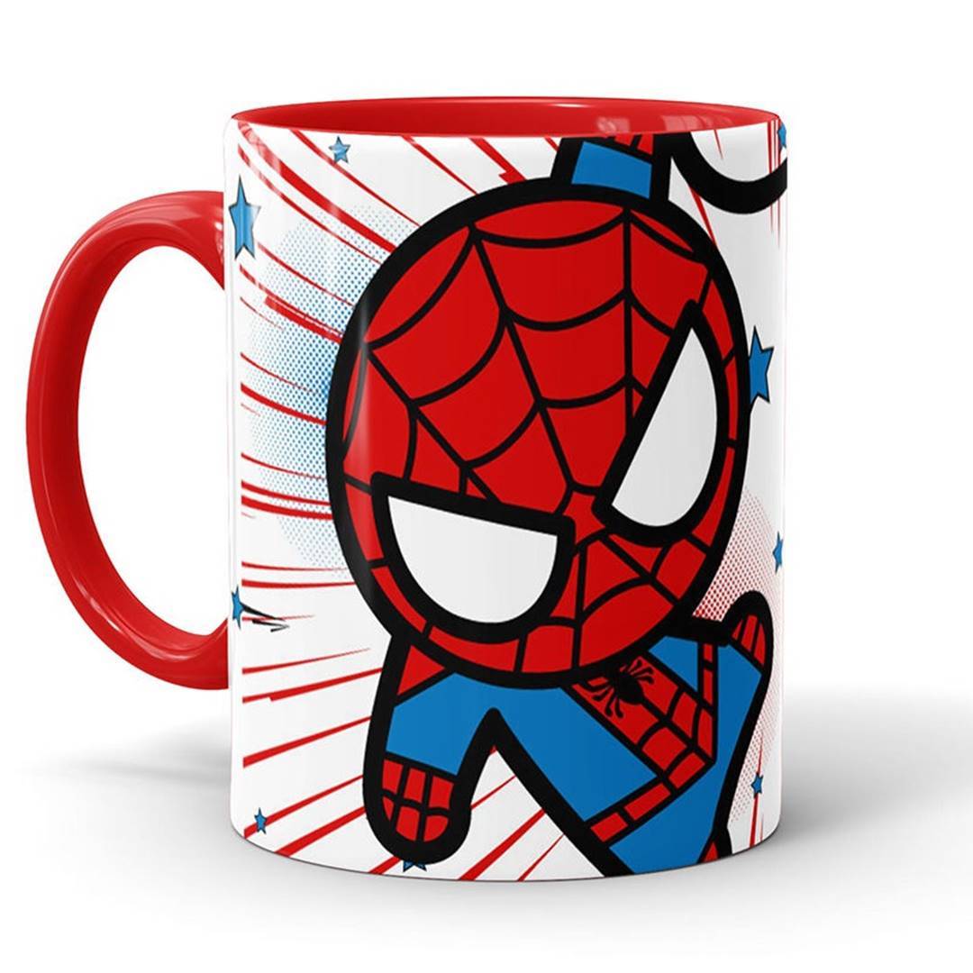 Spiderman Comic Kawaii - Coffee Mug -Celfie Design - India - www.superherotoystore.com