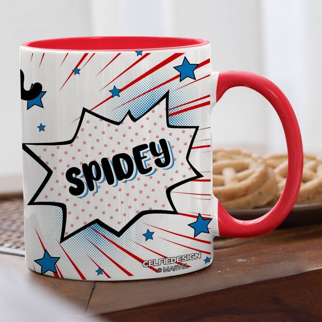 Spiderman Comic Kawaii - Coffee Mug -Celfie Design - India - www.superherotoystore.com