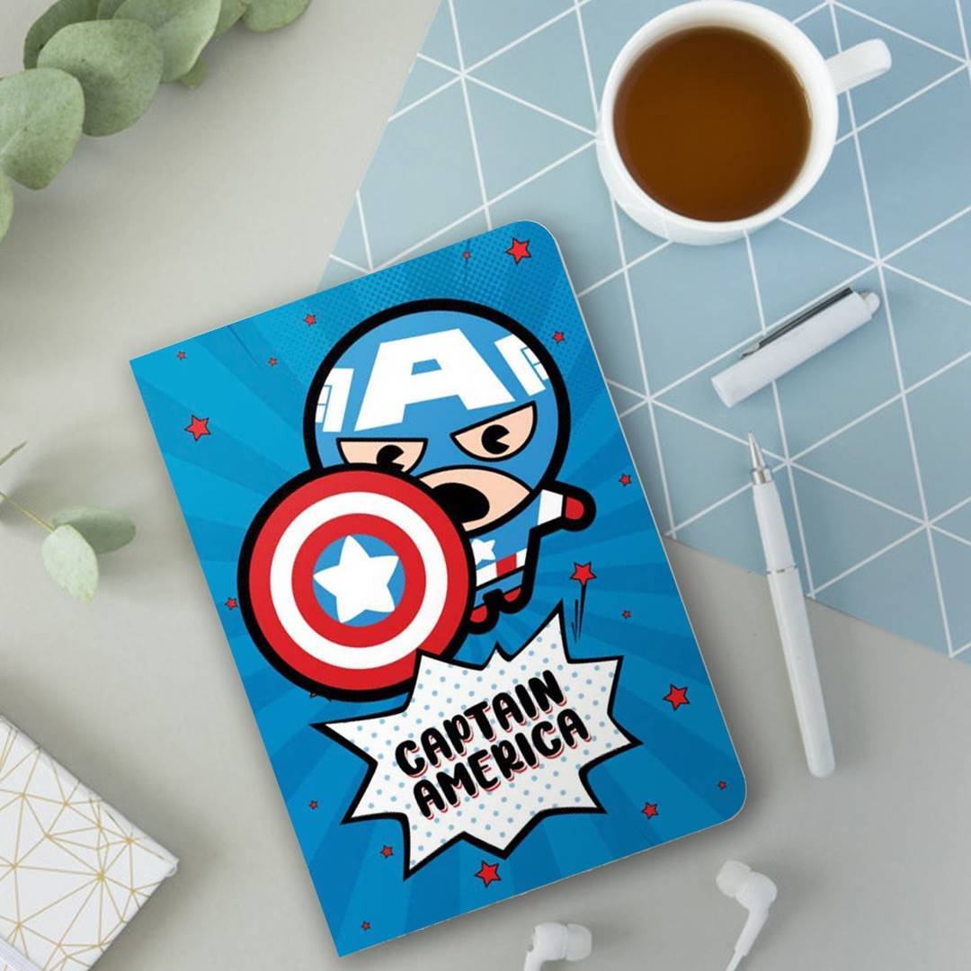 Captain America Kawaii Notebook -Celfie Design - India - www.superherotoystore.com