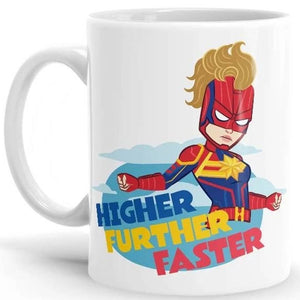 Captain Marvel: Higher Further Faster - Marvel Official Mug -Redwolf - India - www.superherotoystore.com