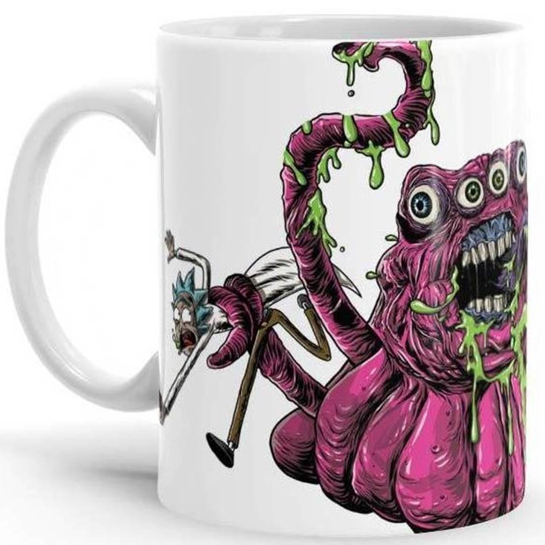 Four Eyed Monster - Rick And Morty Official Mug -Redwolf - India - www.superherotoystore.com