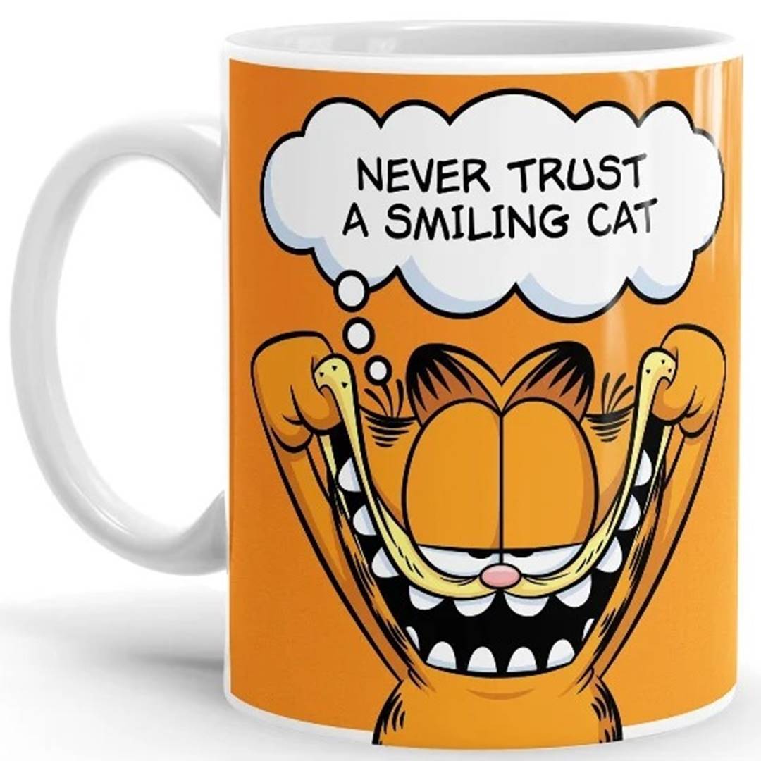 Smiling Cat - Garfield Official Mug -Redwolf - India - www.superherotoystore.com