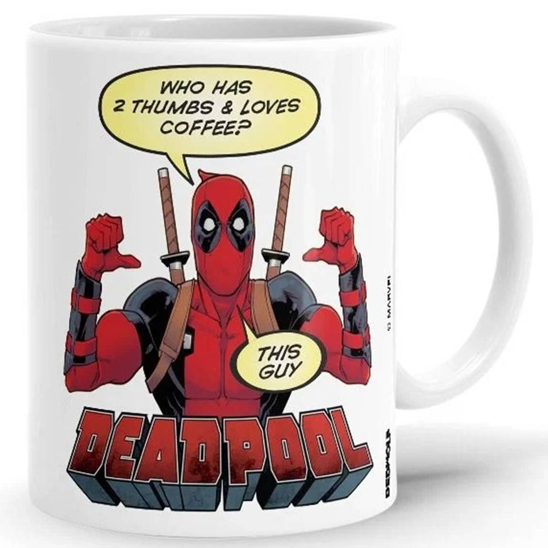 Deadpool Loves Coffee - Marvel Official Mug -Redwolf - India - www.superherotoystore.com