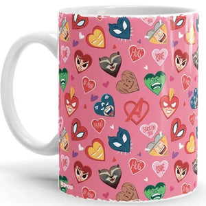 Marvel: Valentines Pattern - Marvel Official Mug -Redwolf - India - www.superherotoystore.com