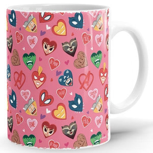 Marvel: Valentines Pattern - Marvel Official Mug -Redwolf - India - www.superherotoystore.com