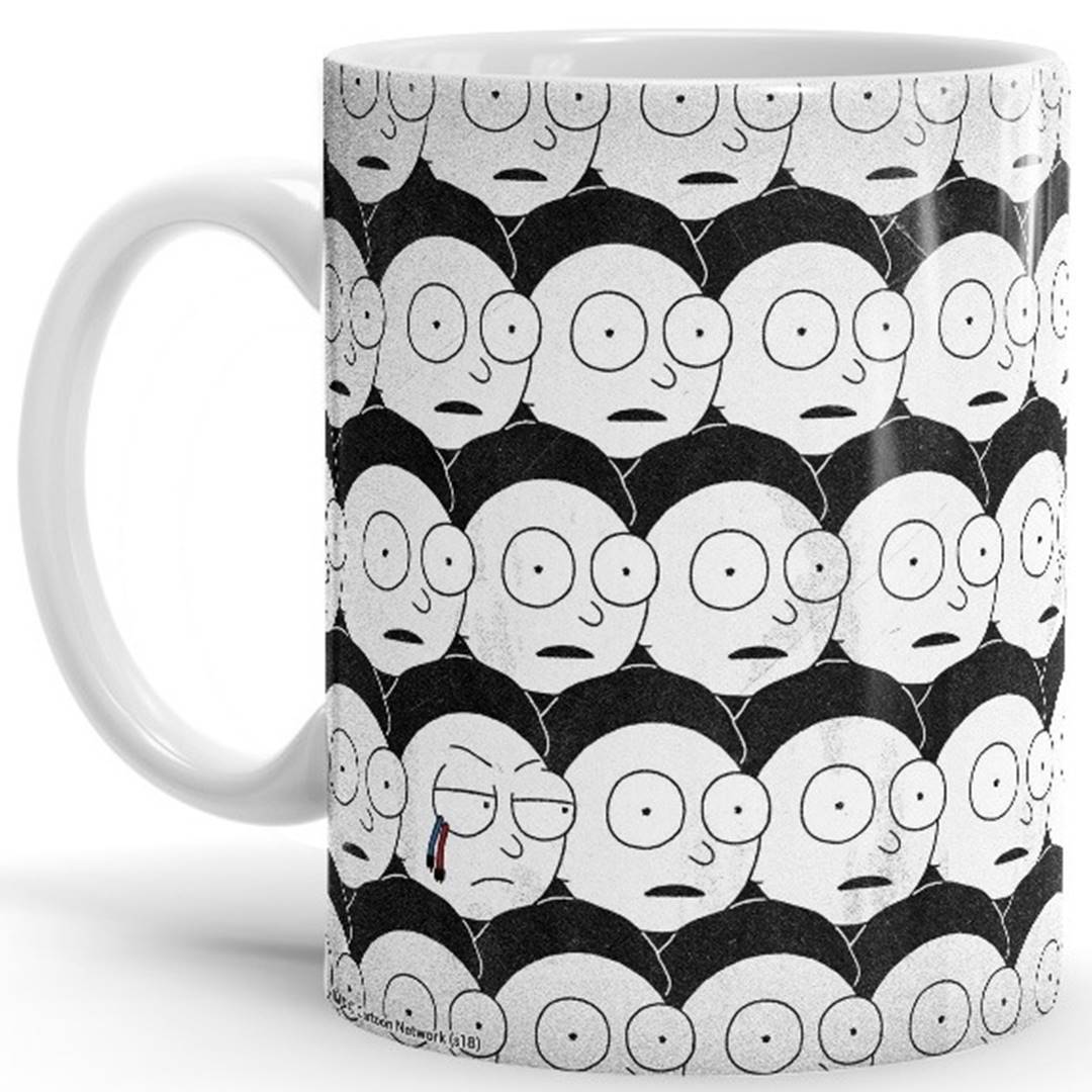 Evil Morty Pattern - Rick And Morty Official Mug -Redwolf - India - www.superherotoystore.com