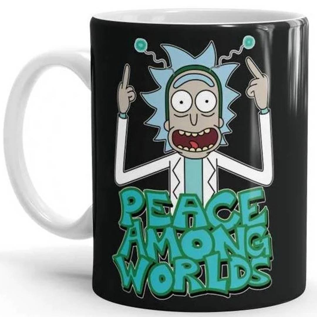 Peace Among Worlds - Rick And Morty Official Mug -Redwolf - India - www.superherotoystore.com