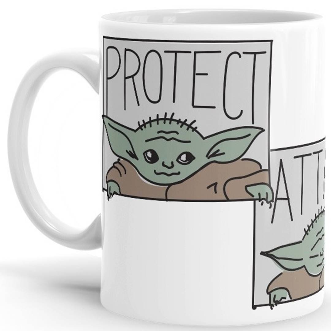 The Child: Protect, Attack, Snack - The Mandalorian Official Mug -Redwolf - India - www.superherotoystore.com