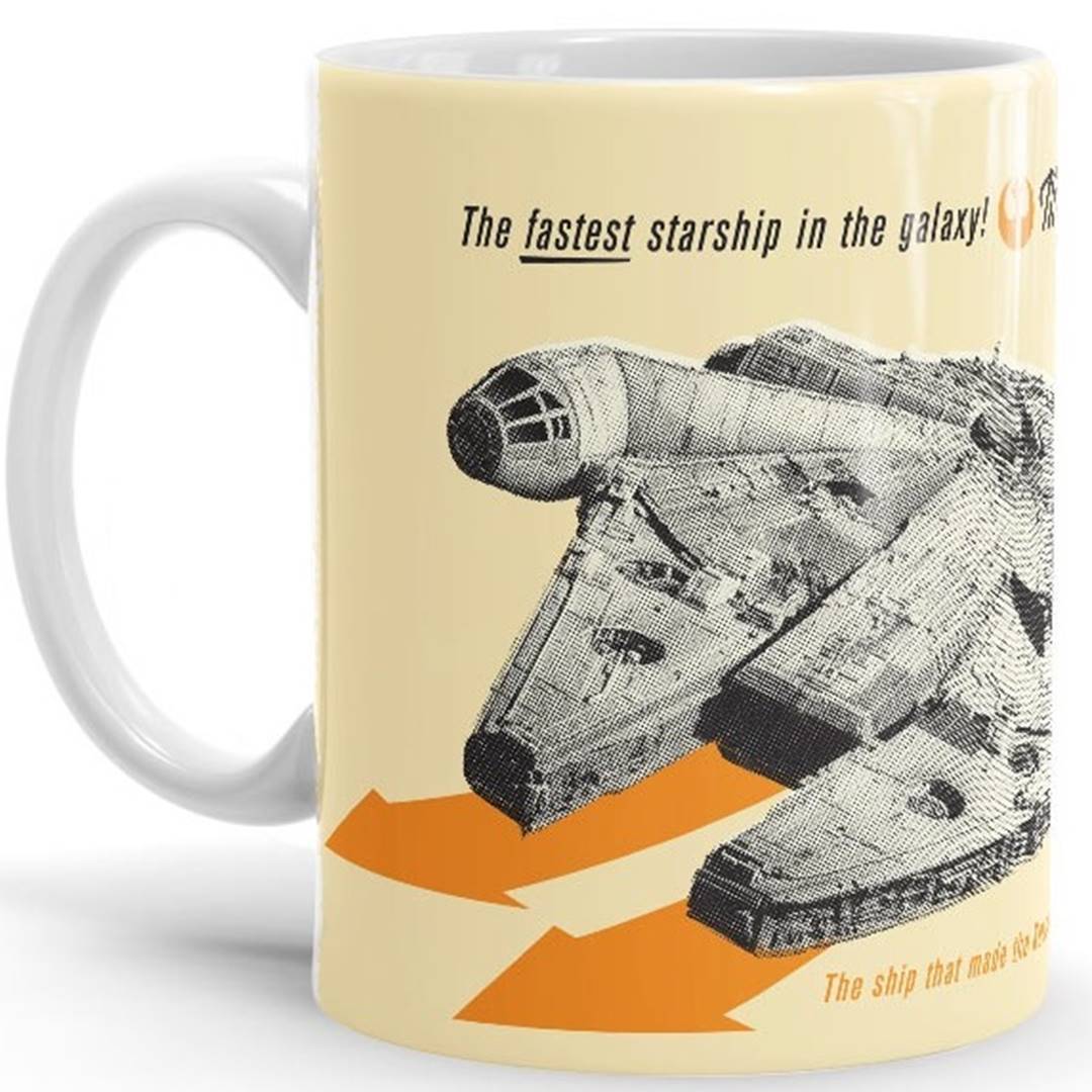 Retro Falcon - Star Wars Official Mug -Redwolf - India - www.superherotoystore.com