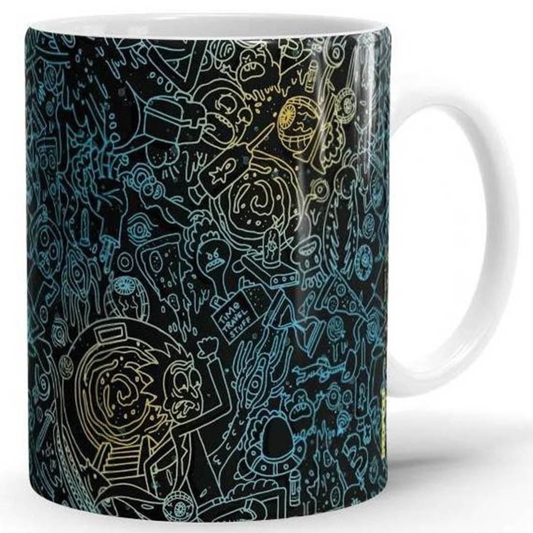 Wubba Lubba Pattern - Rick And Morty Official Mug -Redwolf - India - www.superherotoystore.com