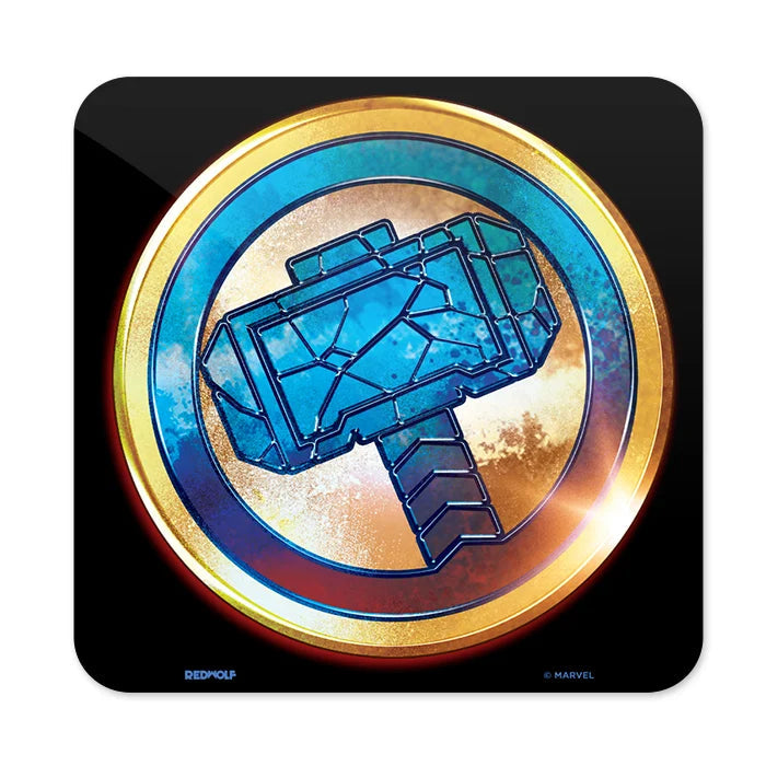Mjolnir Badge - Marvel Official Coaster -Redwolf - India - www.superherotoystore.com
