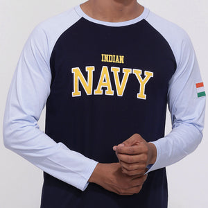 The Classic Indian Navy Raglan T-Shirt -A47 - India - www.superherotoystore.com