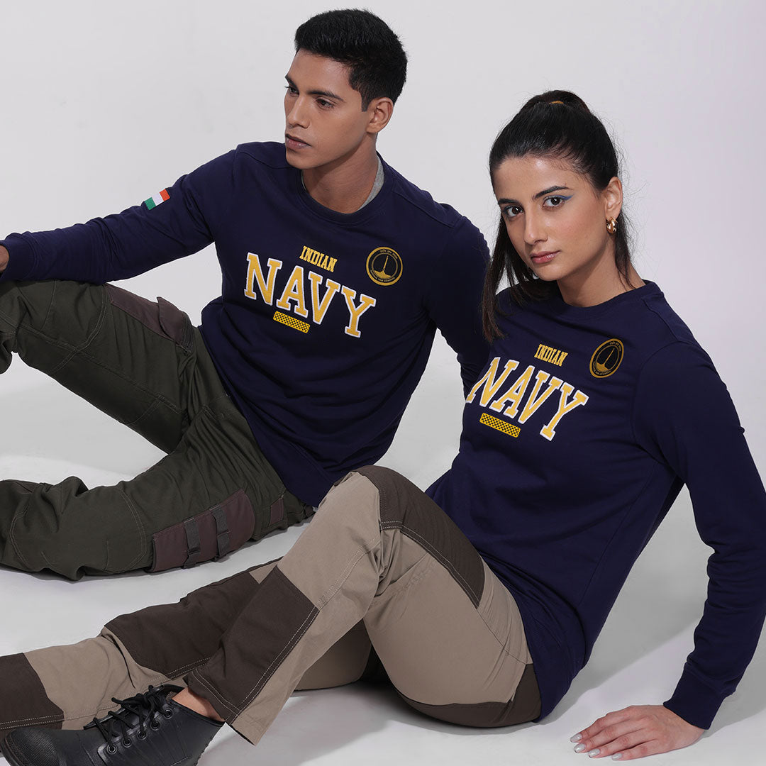 The Classic Indian Navy Unisex Sweatshirt -A47 - India - www.superherotoystore.com