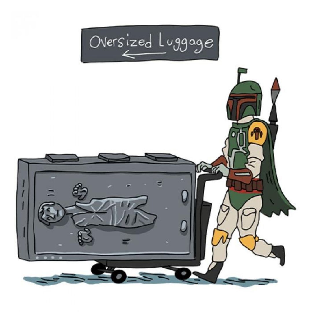 OVERSIZED LUGGAGE - THE STAR WARS OFFICIAL T-SHIRT -Redwolf - India - www.superherotoystore.com
