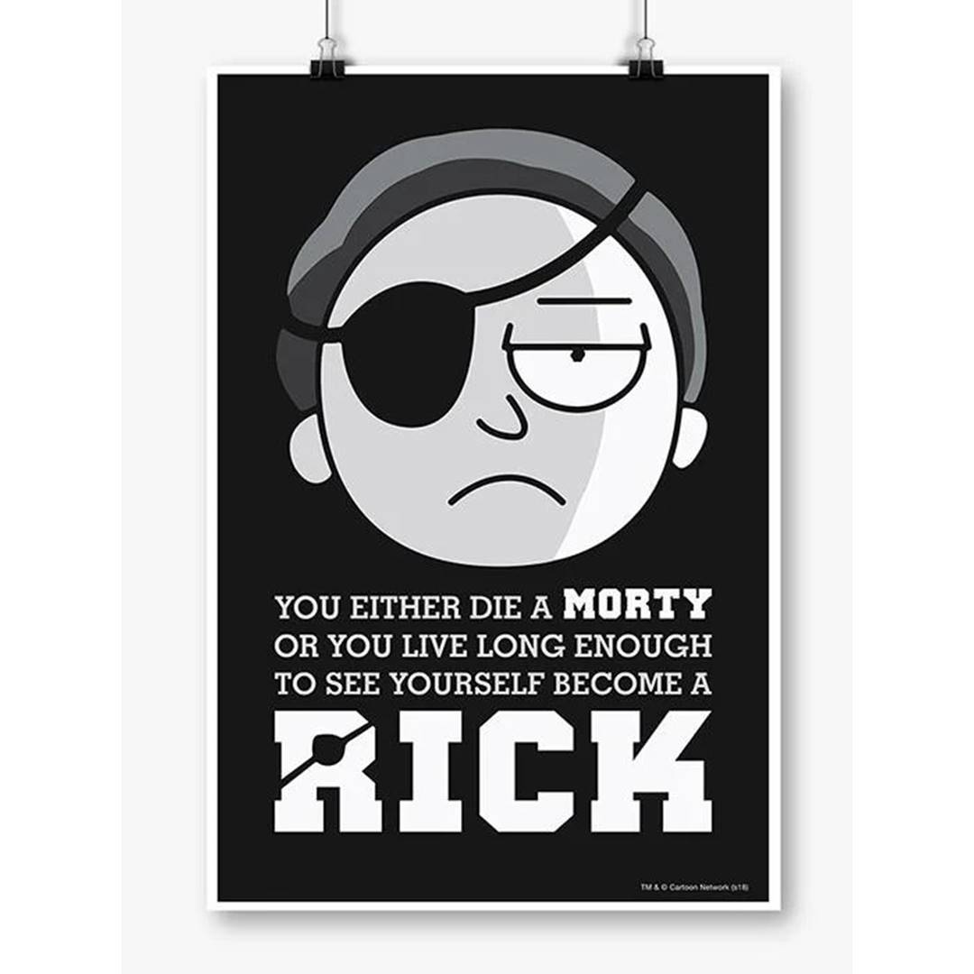Die A Morty - Rick And Morty Official Poster -Redwolf - India - www.superherotoystore.com