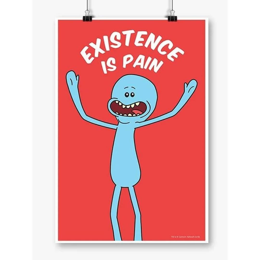 Mr. Meeseeks: Existence Is Pain - Rick And Morty Official Poster -Redwolf - India - www.superherotoystore.com