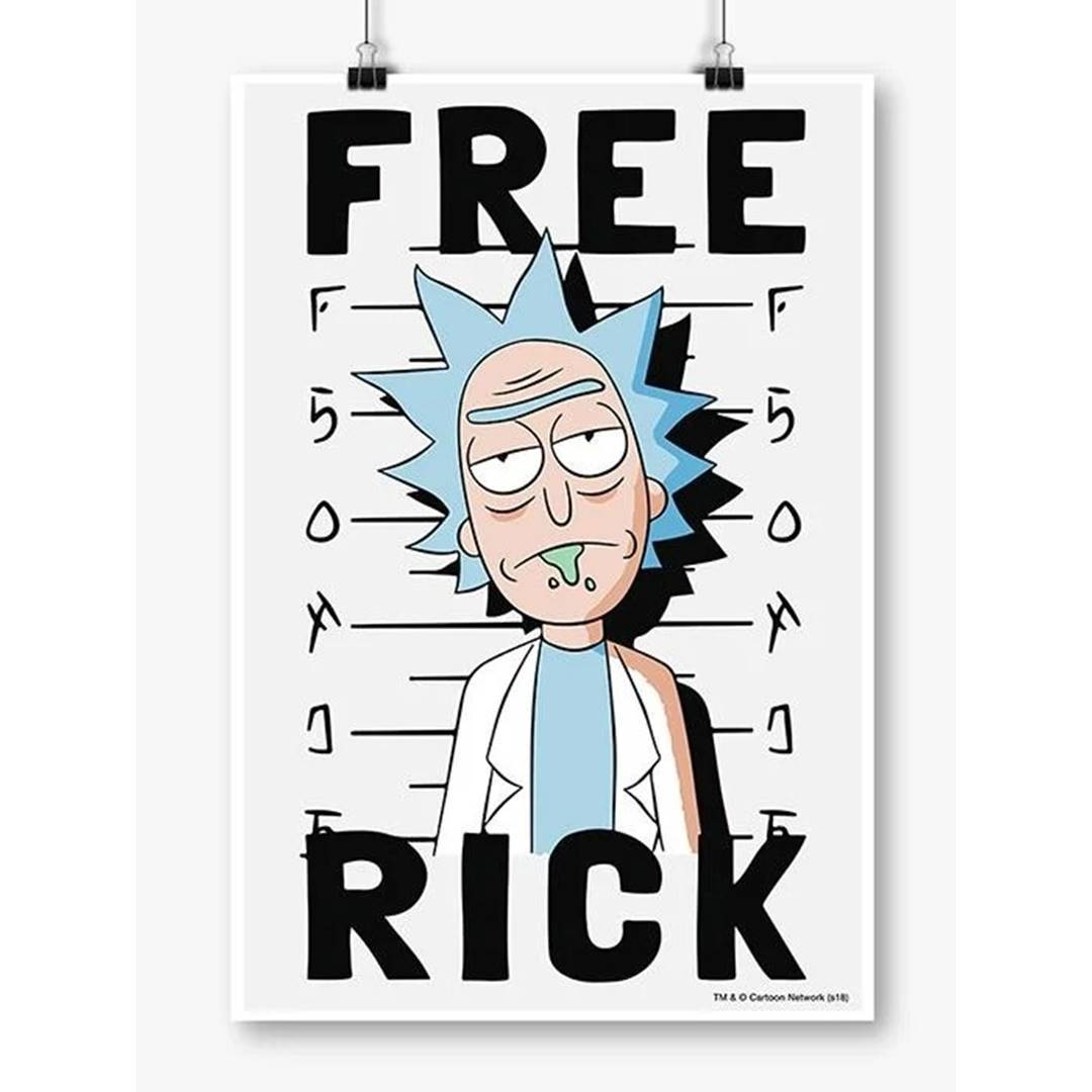 Free Rick - Rick And Morty Official Poster -Redwolf - India - www.superherotoystore.com
