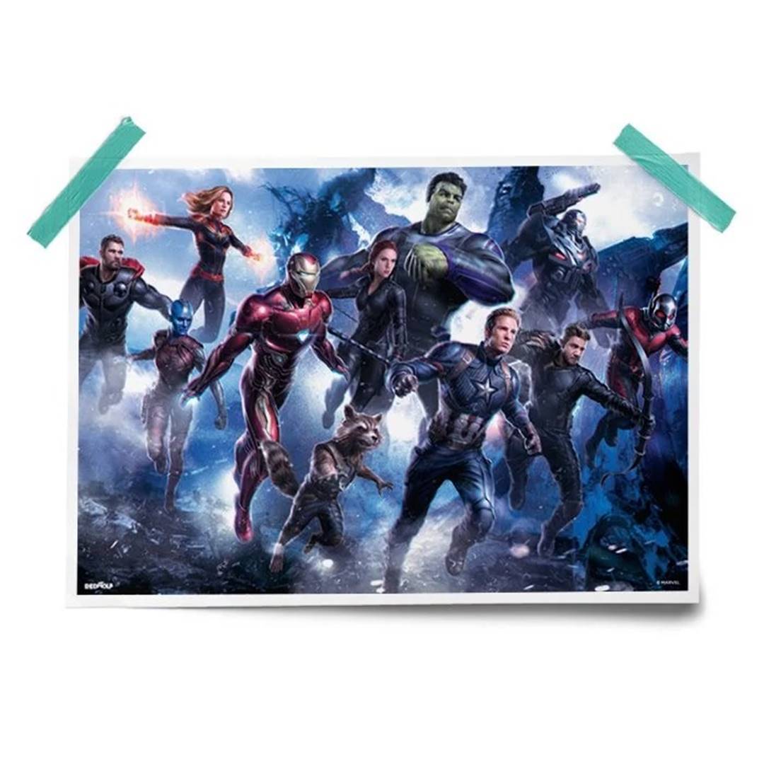 Avengers Line Up - Marvel Official Poster -Redwolf - India - www.superherotoystore.com