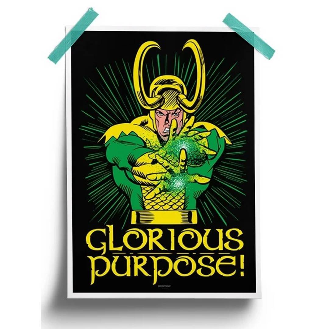 Classic Loki: Glorious Purpose - Marvel Official Poster -Redwolf - India - www.superherotoystore.com
