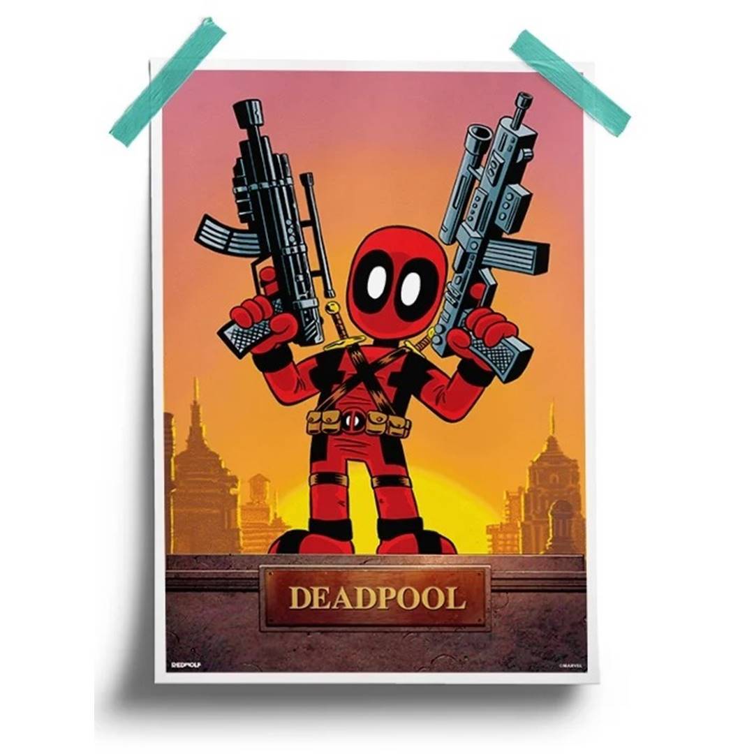 Kawaii Deadpool - Marvel Official Poster -Redwolf - India - www.superherotoystore.com