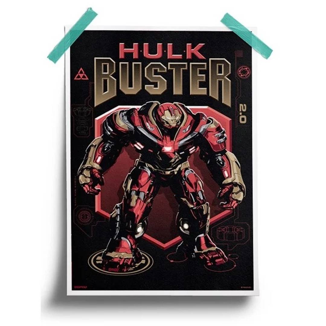 Hulk Buster - Marvel Official Poster -Redwolf - India - www.superherotoystore.com