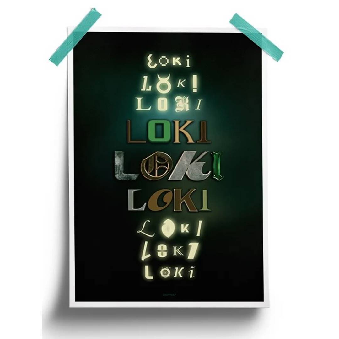 Loki: Logos - Marvel Official Poster -Redwolf - India - www.superherotoystore.com