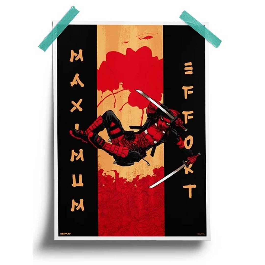 Maximum Effort - Marvel Official Poster -Redwolf - India - www.superherotoystore.com