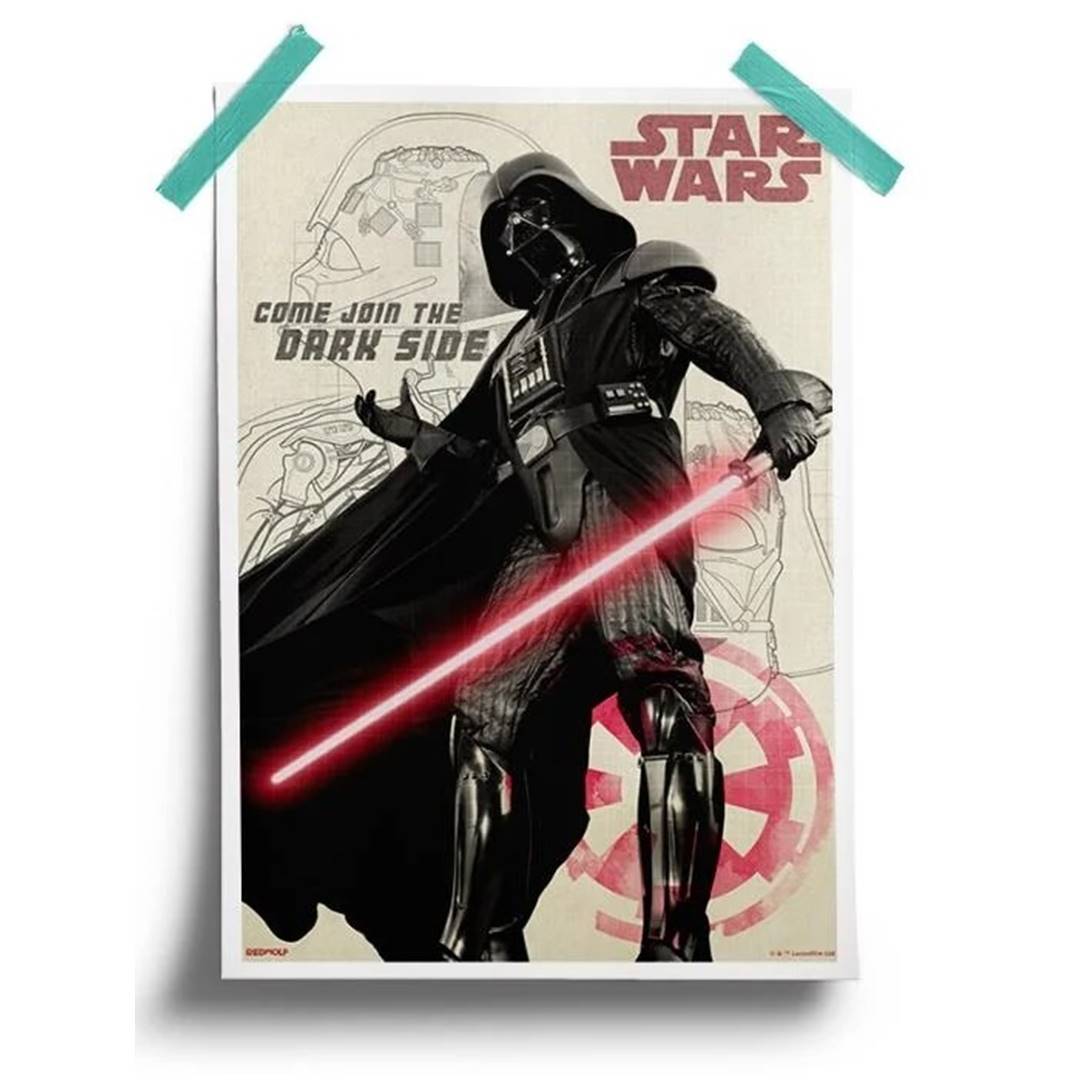 Join The Dark Side - Star Wars Official Poster -Redwolf - India - www.superherotoystore.com