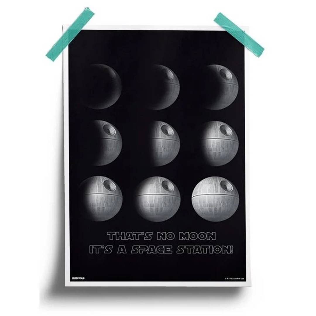 Phases Of Death Star - Star Wars Official Poster -Redwolf - India - www.superherotoystore.com