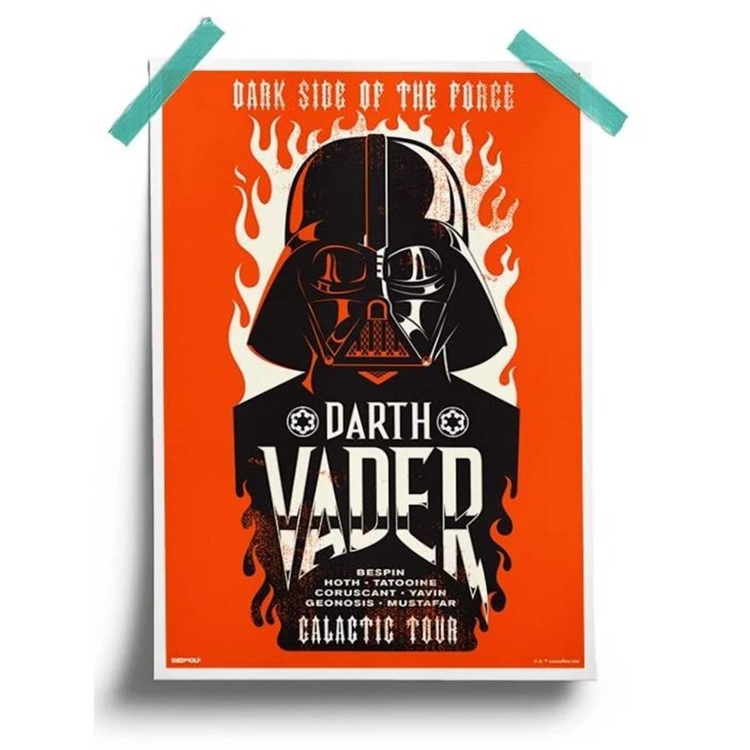 Darth Vader: Galactic Tour - Star Wars Official Poster -Redwolf - India - www.superherotoystore.com