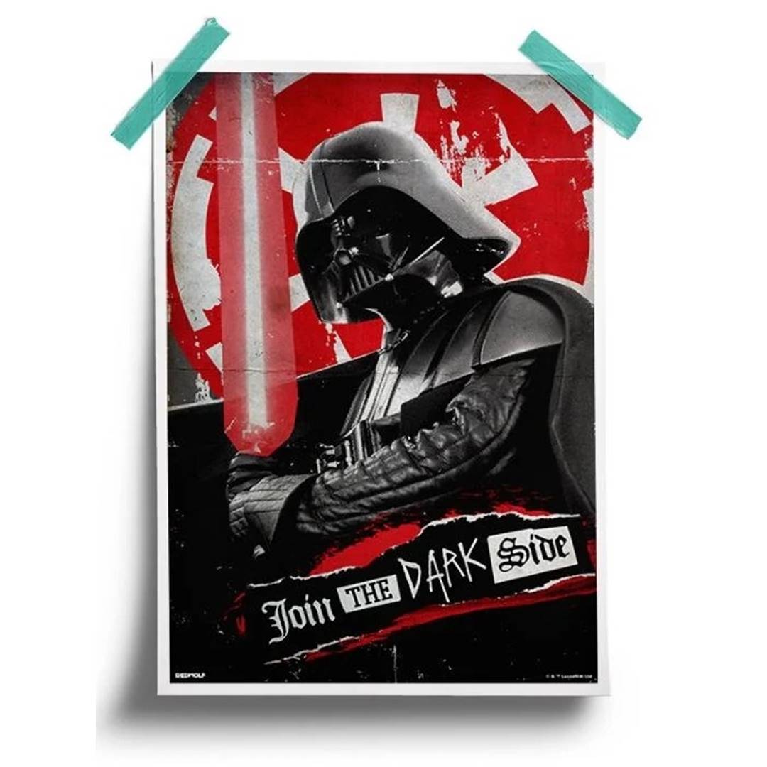 The Dark Side - Star Wars Official Poster -Redwolf - India - www.superherotoystore.com