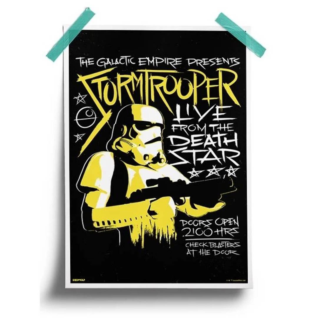 Stormtrooper Live - Star Wars Official Poster -Redwolf - India - www.superherotoystore.com