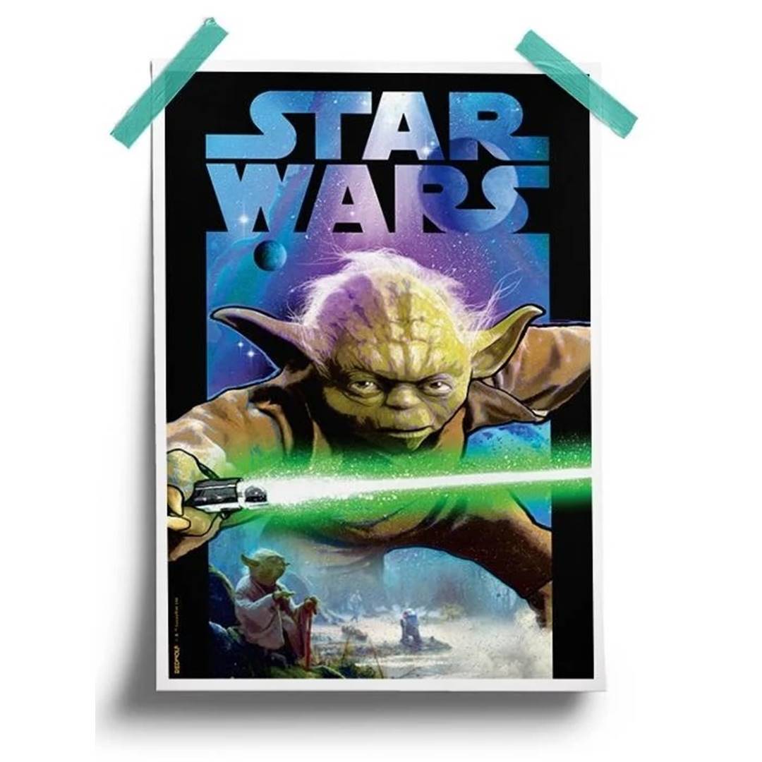 POSTER STOP ONLINE Star Wars The Mandalorian Framed TV Show Poster (The Child Baby Yoda Precious Cargo) (Size 24 x 36)