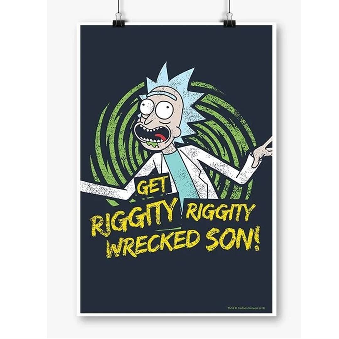 Get Wrecked - Rick And Morty Official Poster -Redwolf - India - www.superherotoystore.com