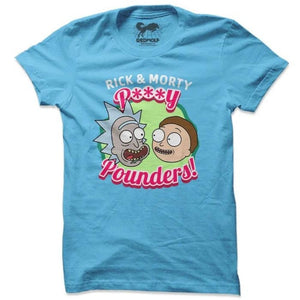 P***Y POUNDERS - RICK AND MORTY OFFICIAL T-SHIRT -Redwolf - India - www.superherotoystore.com