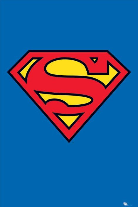 SUPERMAN (CLASSIC LOGO) Maxi Poster -Superherotoystore.com - India - www.superherotoystore.com