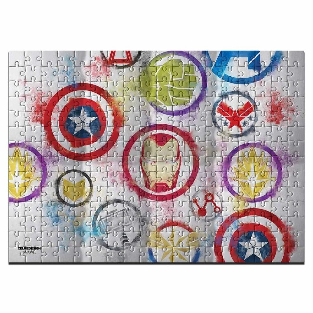 Avengers Icons Graffiti - Cardboard Puzzles by Celfie Design -Celfie Design - India - www.superherotoystore.com