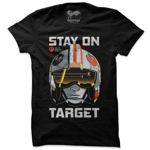 STAY ON TARGET - STAR WARS OFFICIAL T-SHIRT -Redwolf - India - www.superherotoystore.com