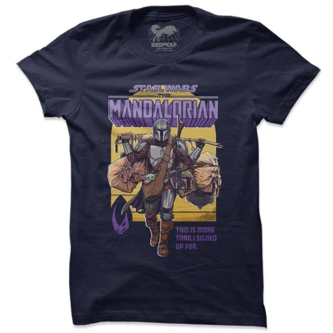 THE MANDALORIAN: SIGNED UP - STAR WARS OFFICIAL T-SHIRT -Redwolf - India - www.superherotoystore.com