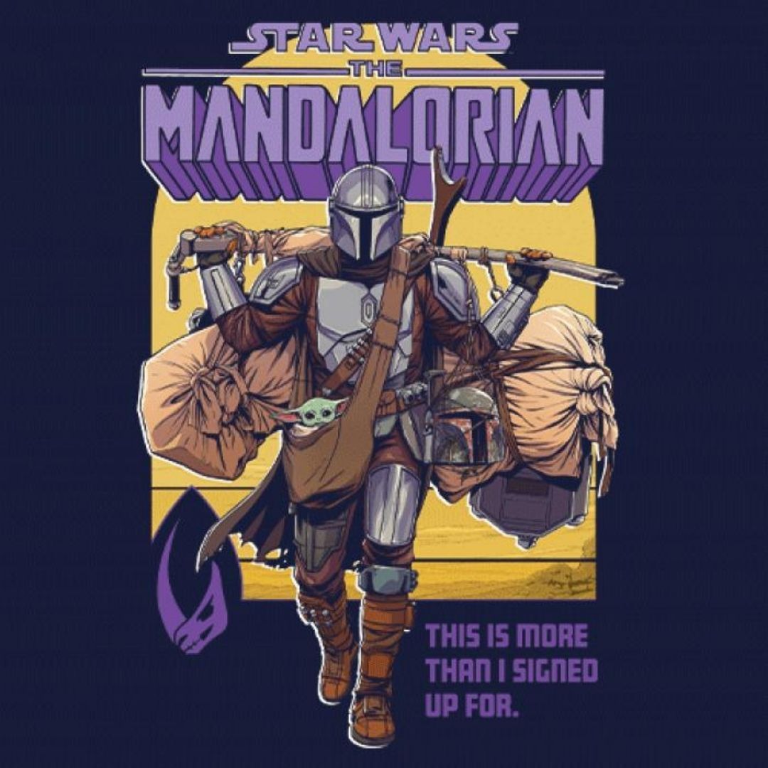 THE MANDALORIAN: SIGNED UP - STAR WARS OFFICIAL T-SHIRT -Redwolf - India - www.superherotoystore.com