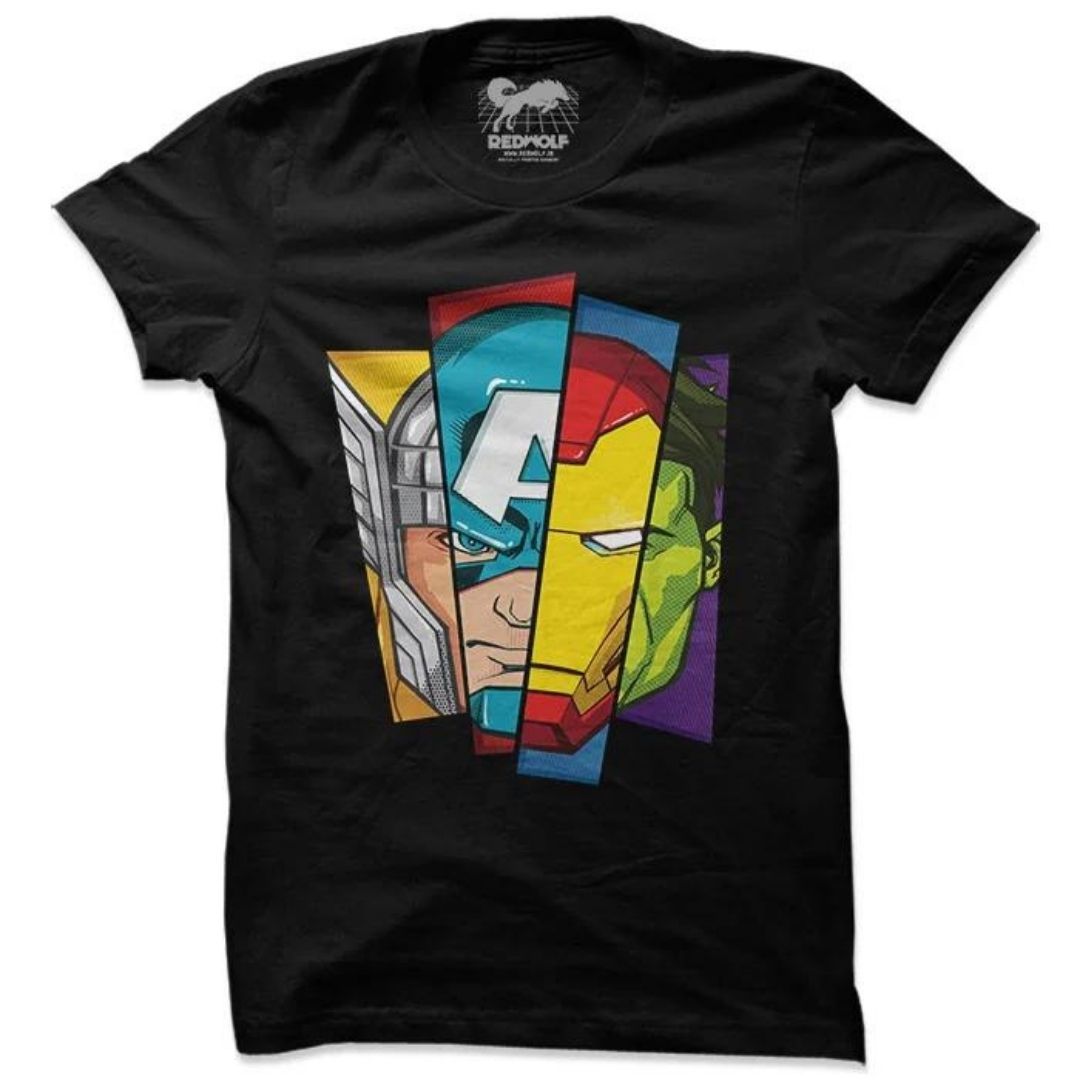 The First Avengers Official Marvel Comics T-shirt -Redwolf - India - www.superherotoystore.com