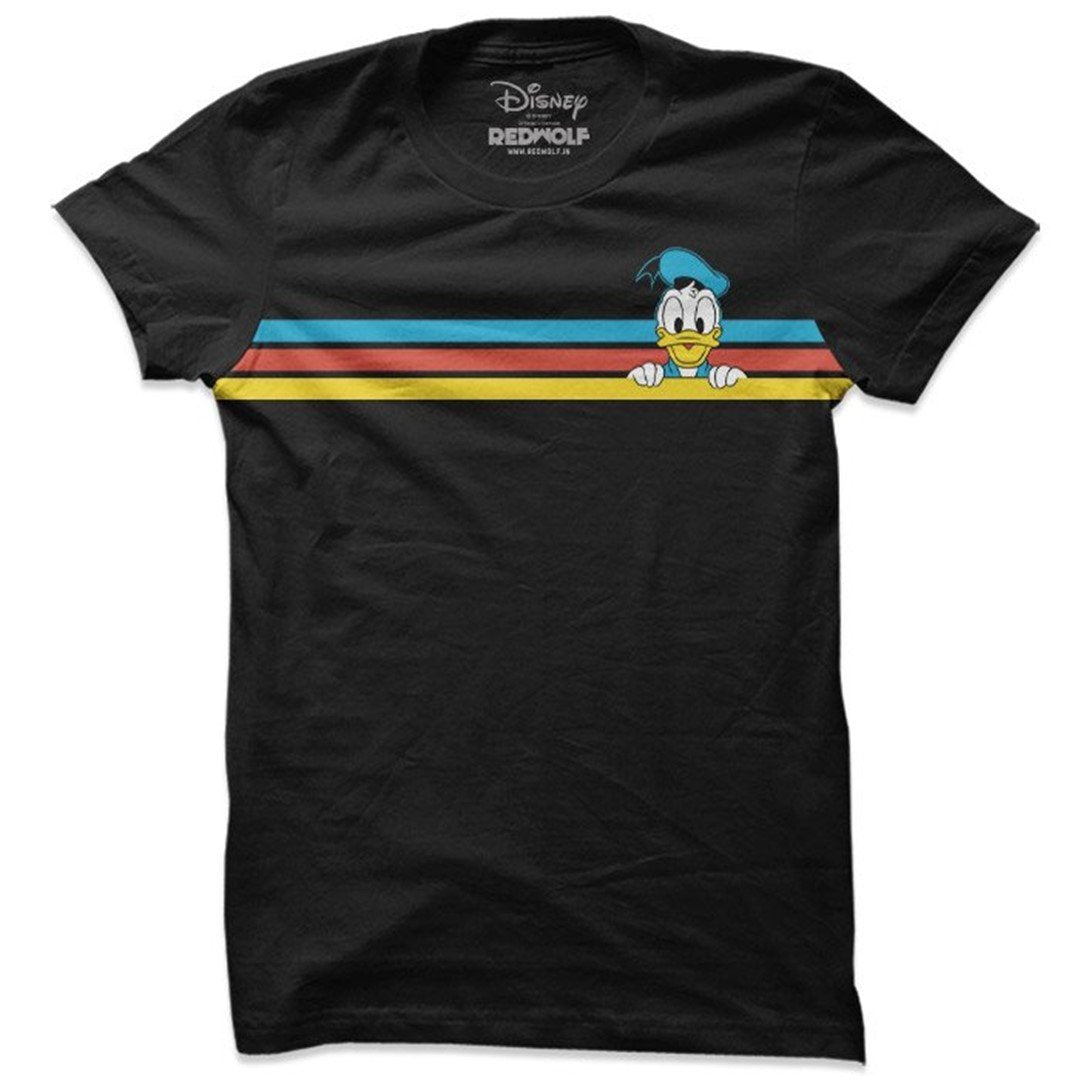 Disney Donald Duck: Retro Stripes T-Shirt. -Redwolf - India - www.superherotoystore.com