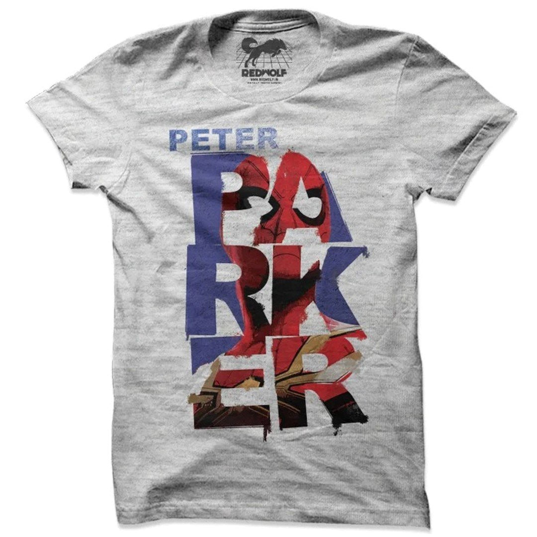 PETER PARKER GRAFFITI - MARVEL OFFICIAL T-SHIRT by Redwolf -Redwolf - India - www.superherotoystore.com