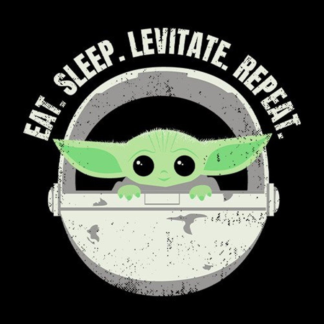 Star Wars The Mandalorian - Eat Sleep Levitate Repeat T-Shirt. -Redwolf - India - www.superherotoystore.com