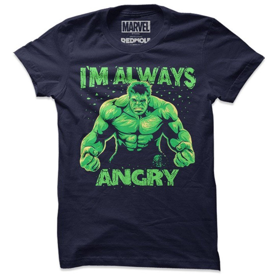 Marvel Comics - Hulk - I'm Always Angry T-Shirt. -Redwolf - India - www.superherotoystore.com