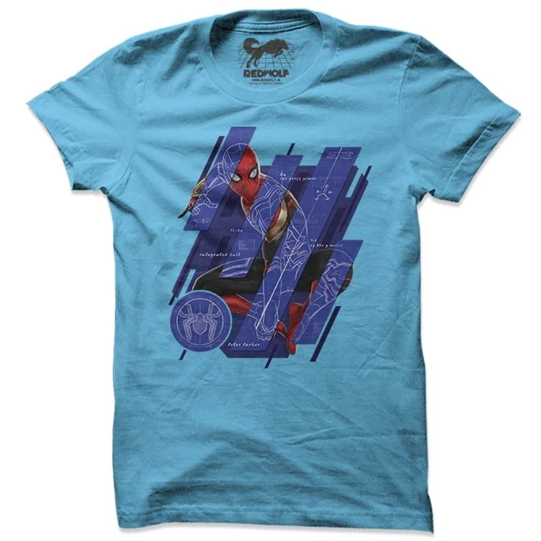 SPIDER-MAN: BLUEPRINT - MARVEL OFFICIAL T-SHIRT by Redwolf -Redwolf - India - www.superherotoystore.com