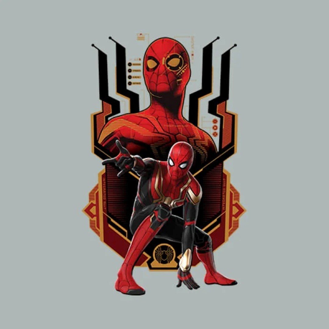 SPIDER-MAN: INTEGRATED SUIT - MARVEL OFFICIAL T-SHIRT by Redwolf -Redwolf - India - www.superherotoystore.com