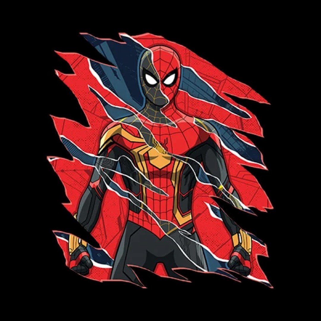 SPIDER SUITS ART - MARVEL OFFICIAL T-SHIRT by Redwolf -Redwolf - India - www.superherotoystore.com