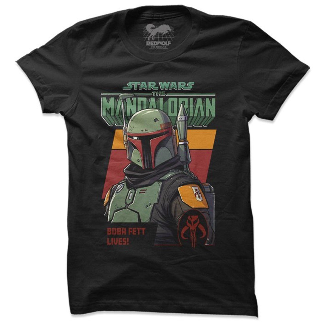 Boba Fett Lives - Star Wars Official T-Shirt. -Redwolf - India - www.superherotoystore.com